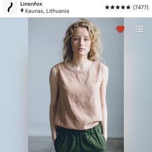 Linenfox white LUNA tank top